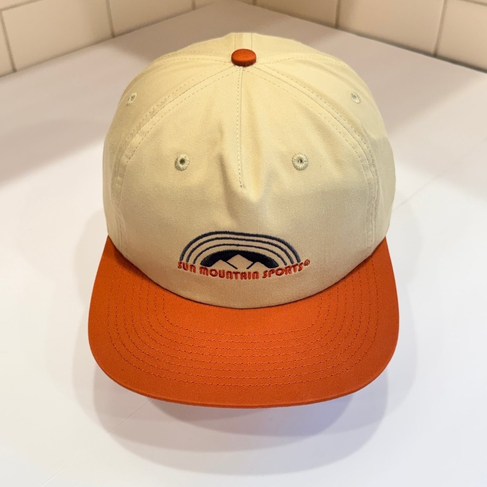 Marucci Sun Mountain Sports Collab Cap Snapback Hat Tan‎ Orange New
